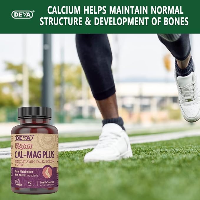 DEVA Vegan Calcium Magnesium Supplement Plus, 90-Tablets, 2-Pack 2-Pack