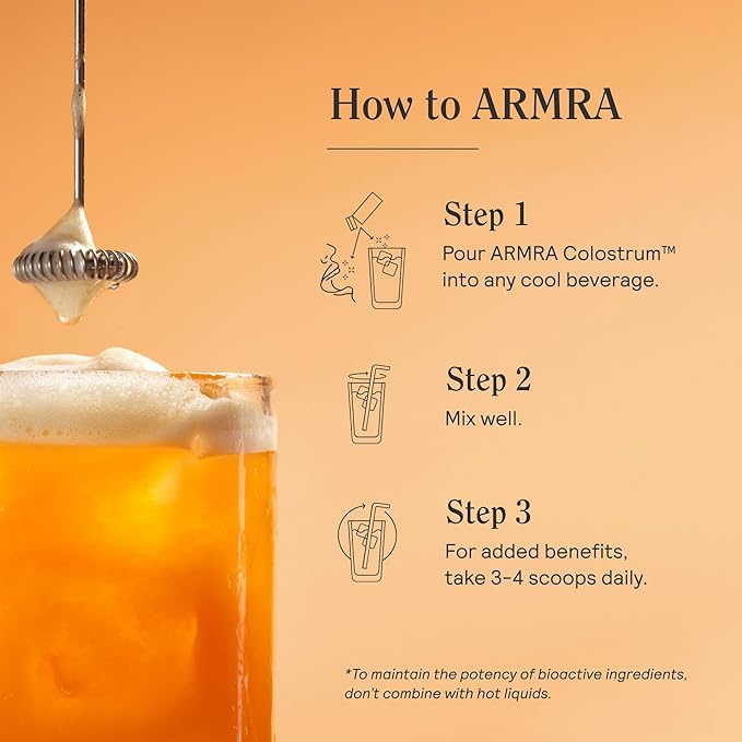 ARMRA Colostrum™ Premium Powder, Grass Fed, 400+ Bioactive 60 Servings)
