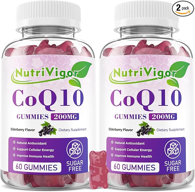 CoQ10 Gummies, Coenzyme Q10 Supplement 200mg, CoQ10 Supplement 120 Count
