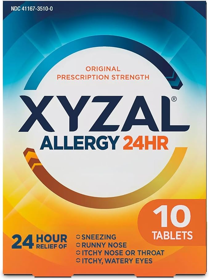 Xyzal Allergy Pills, 24-Hour Allergy Relief, 10-Count, Original