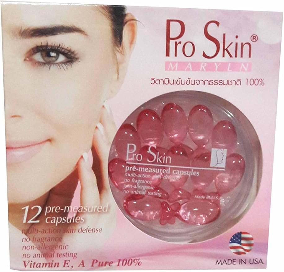 Pro Skin Pre-Measured Capsules, Vitamin E, 100% (12 (12 Pre-Measured