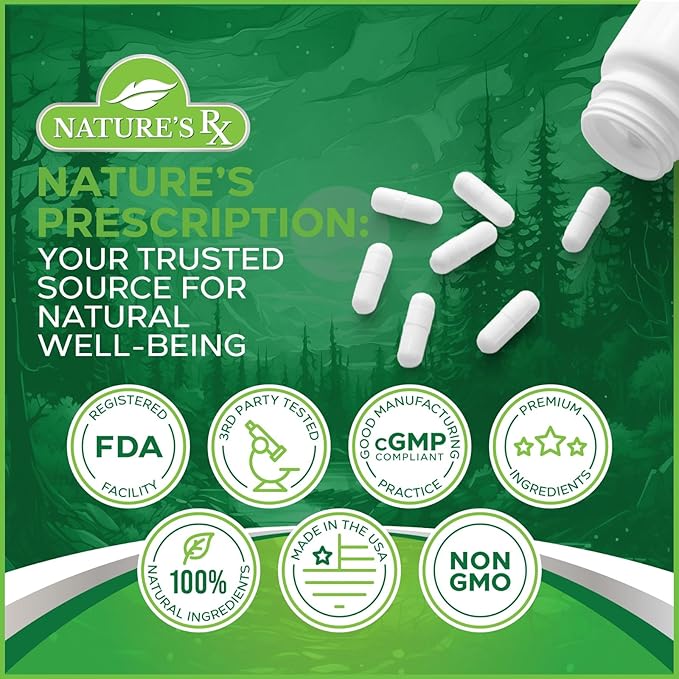 Nature's RX || #1 Rated Cortisol 27 Powerful 3rd Party 60 Capsules