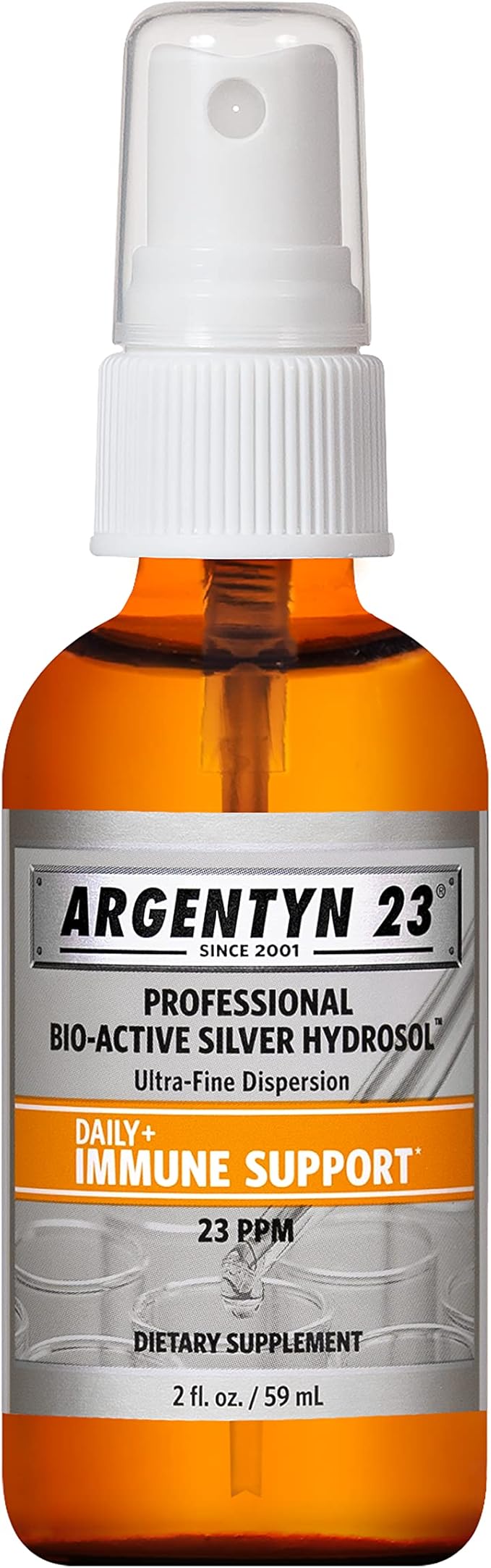 Argentyn 23 Professional Bio-Active Silver Hydrosol for Immune Support, Colloidal Silver, 23ppm, 2oz (59mL) Fine Mist Spray