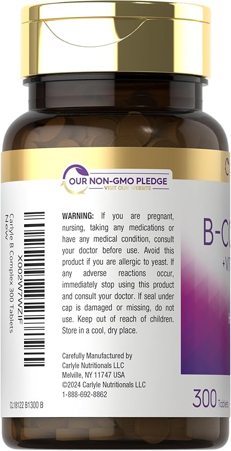Carlyle B-Complex Vitamin with B12 300 Tablets