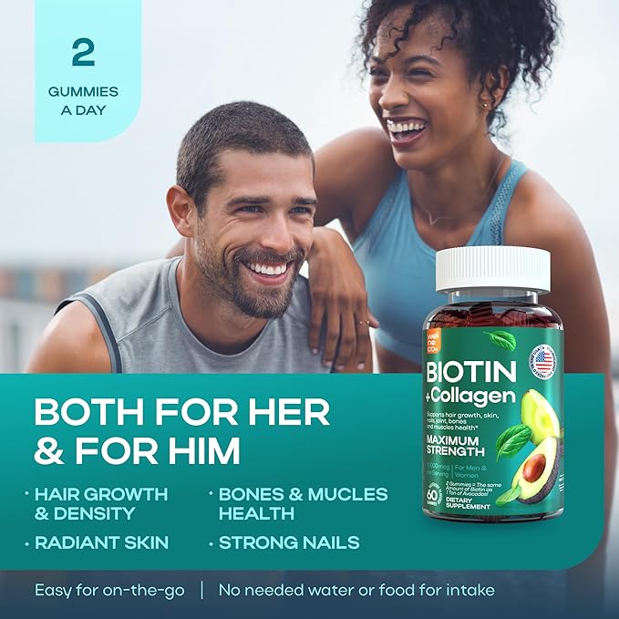 Biotin 10000mcg - Biotin Gummies 60 pcs