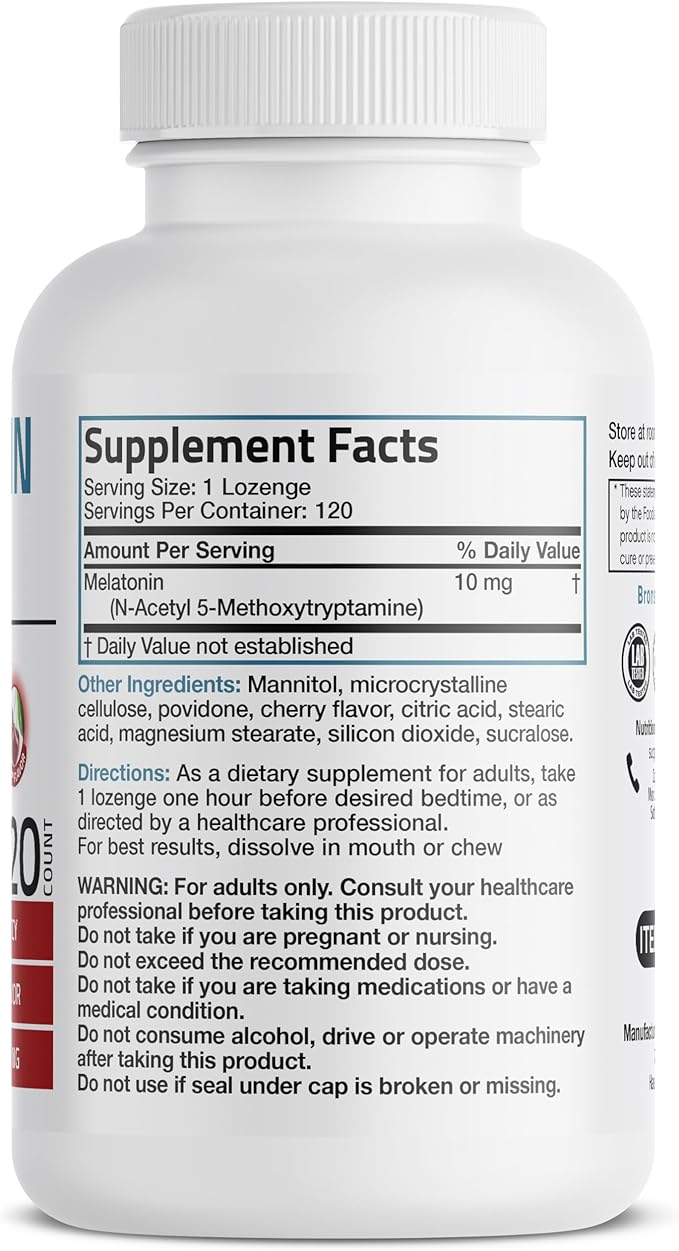 Bronson Melatonin 10mg Fast Dissolve Cherry 120 Count