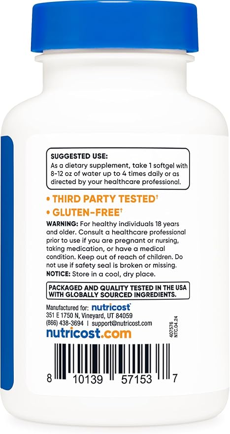 Nutricost Garlic 1000mg, 240 Softgels