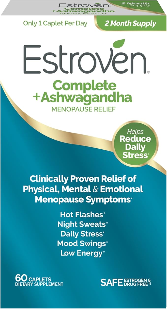 Estroven Complete Menopause Relief + Ashwagandha 60 Ct 30 Ct