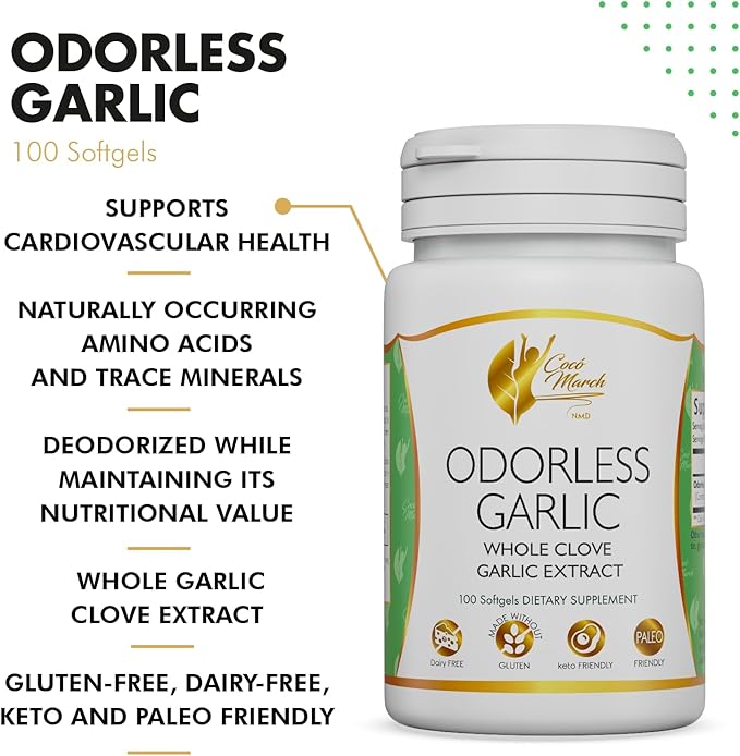 Odorless Garlic Oil from Whole Garlic 50 Servings