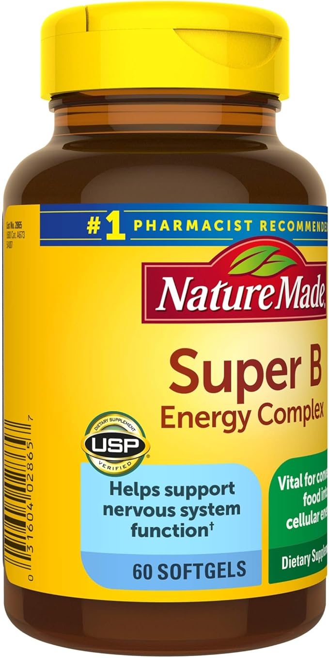 Nature Made Super B Energy Complex, 60 Softgels, 60 Day