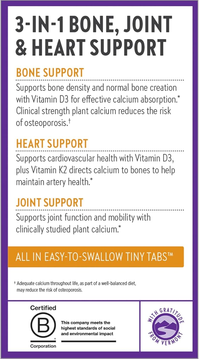 New Chapter Calcium Supplement D3+K2, 70+ 70+ Trace 240 ct