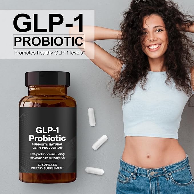 60 PCS GLP-1 Probiotic - AFU Multi-Strain Probiotic + Prebiotic, Naturally Support GLP-1 Production, Delayed Release, Third-Party Tested, for Men & Women 60 Servings (Pack of 1)
