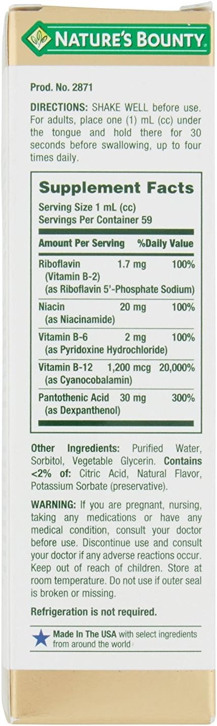 Nature's Bounty Vitamin B Complex Sublingual 2 oz 4)