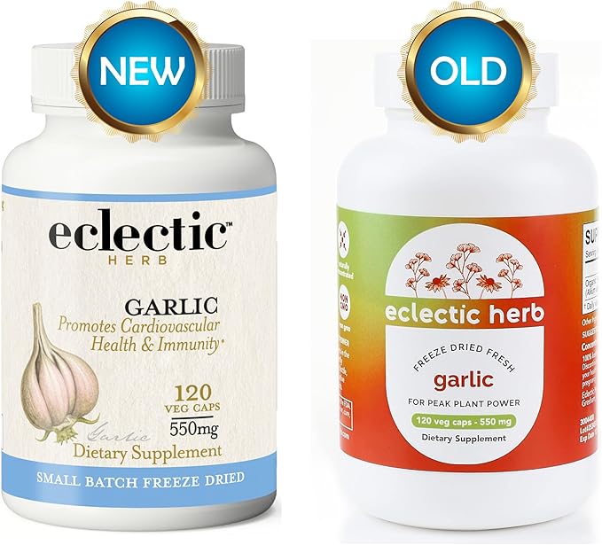 Eclectic Institute Raw Freeze-Dried Non-GMO Garlic Capsules 120 CT