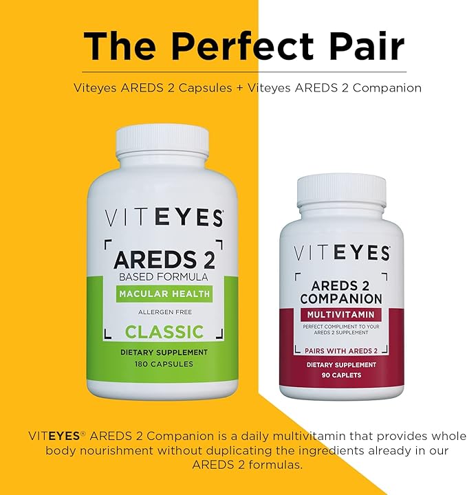 Viteyes AREDS 2 Capsules and Viteyes 2 Companion, 3 Month
