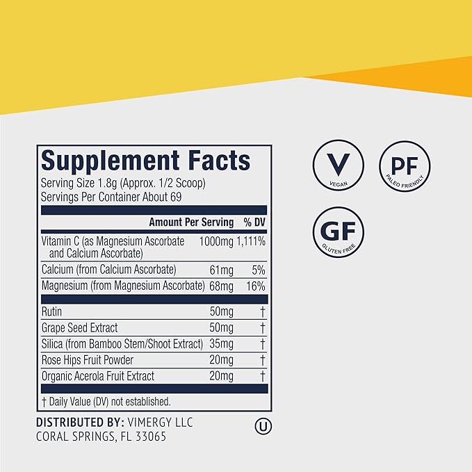Vimergy Micro-C Immune Power TM * 125g – 69 servings 1000mg/serving –