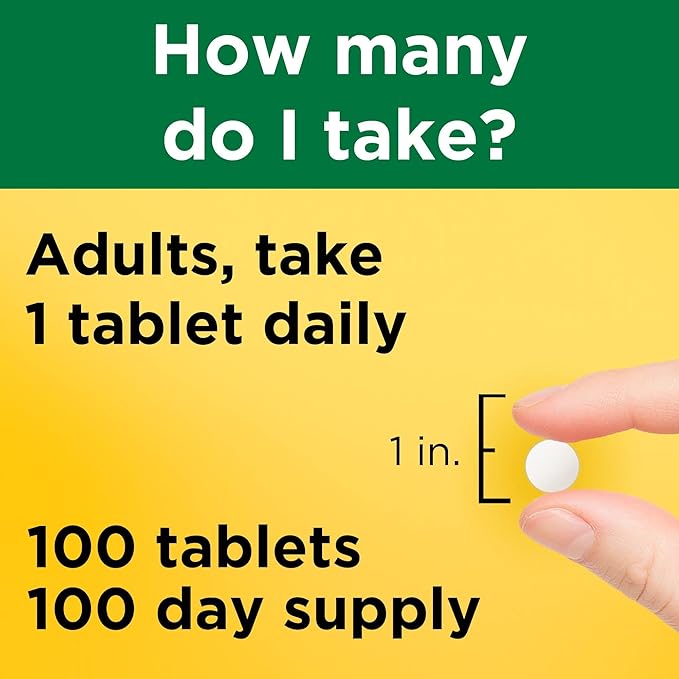 Nature Made Vitamin D3 2000 IU (50 mcg), 100 Tablets, 100 Day