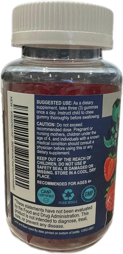 Kids Fiber Gummies, Daily Chicory Root 60 Gummies