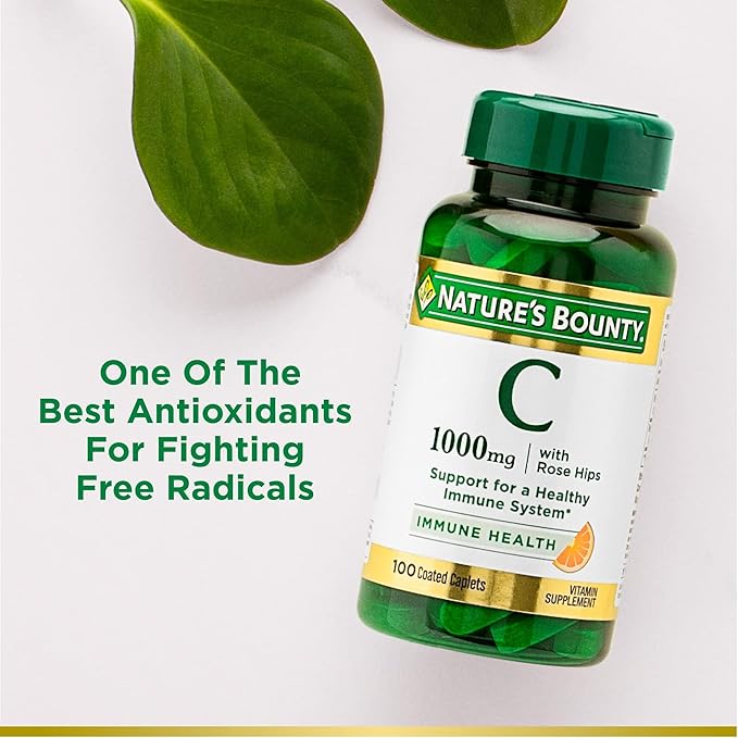 Nature's Bounty Vitamin C 1000mg, Immune 2 Pack, 100 Caplets