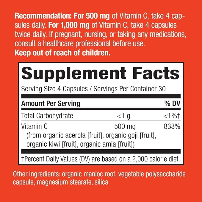 Nature's Way Alive! Vitamin C Supplement 120 Capsules