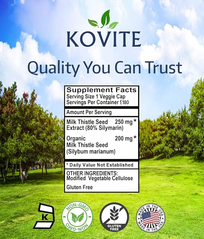 Standardized Milk Thistle 450 mg 80% Silymarin 90 Vegetarian