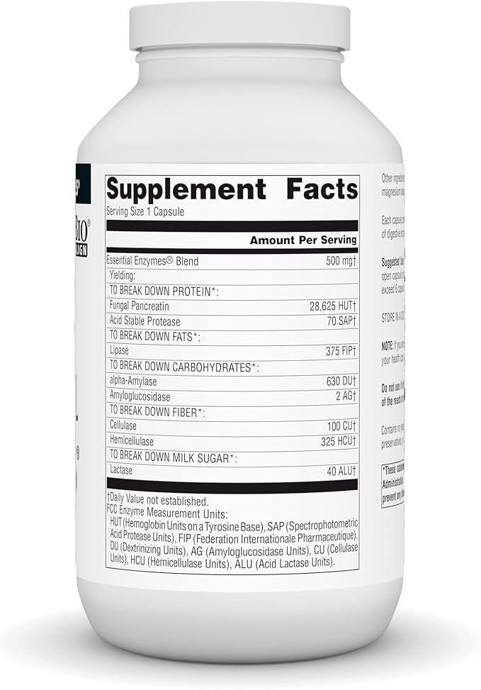 Source Naturals Essential Enzymes 500mg, Bio-Aligned 360 Capsules