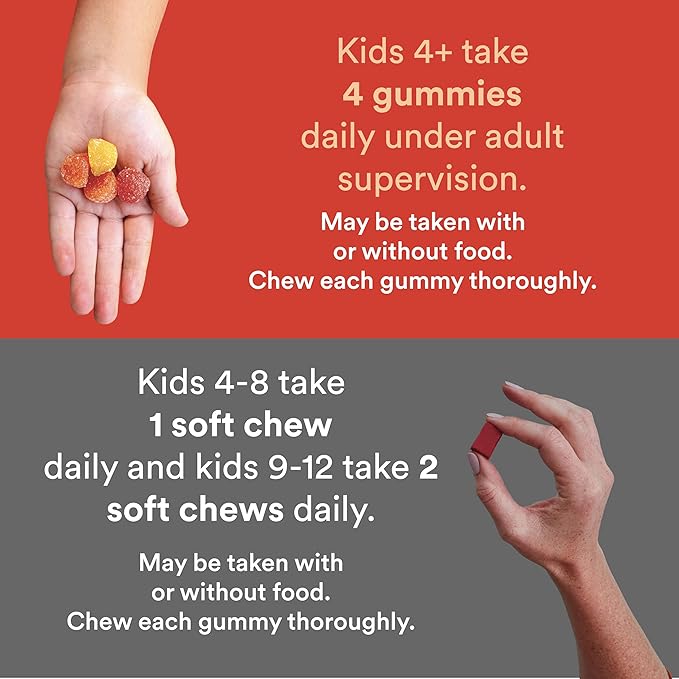 SmartyPants Kids Multivitamin Gummies & Kids 3 Fish 30 Day