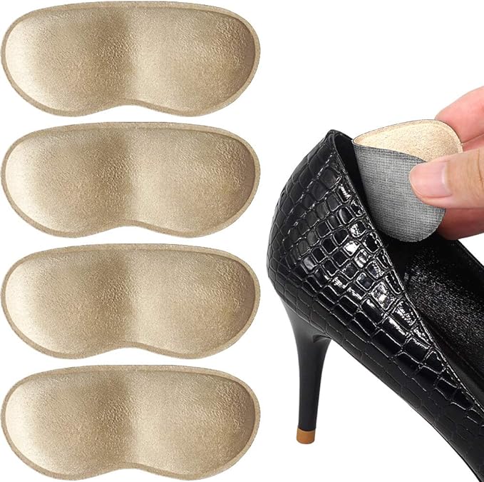 Dr.Foot Heel Grips for Men and 2pairs+ Extra 1pair (Beige)