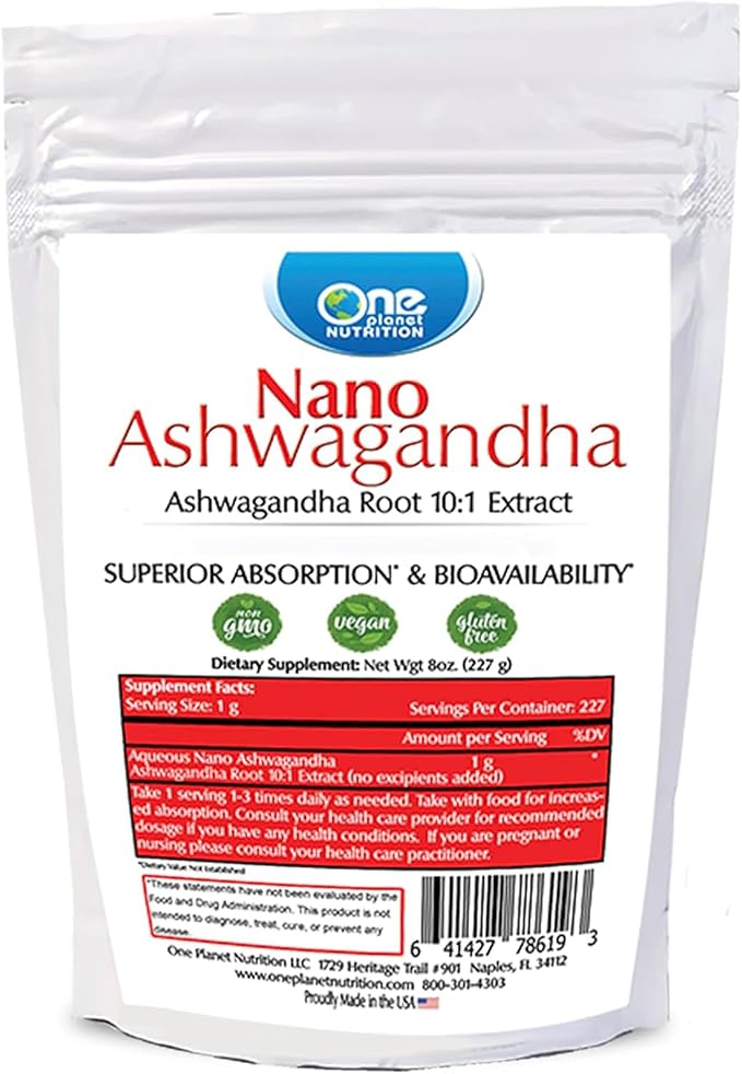 Nano Ashwagandha Root, Ashwagandha Root 10:1 8oz (227g) (227g)