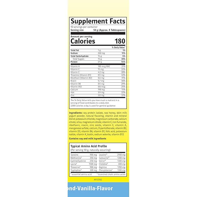 Almased Vanilla Meal Replacement Shake 17.6 oz (1.1 Pound (2 Pack))