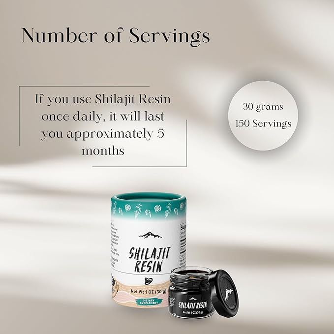 Pure Himalayan Shilajit, High Nutritional Potency, 85+ Plant-Derived 3rd Party (30g)