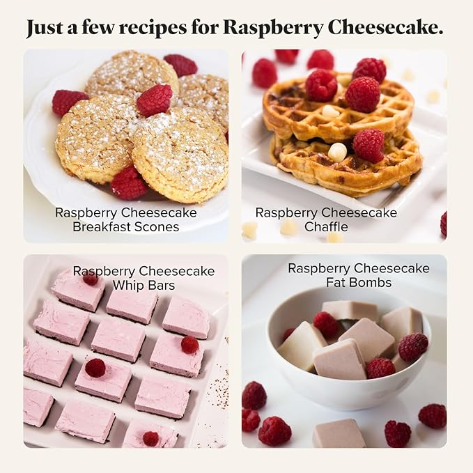 Keto Chow Rasp Cheesecake | Keto Meal Replacement Shake Powder | Nutritionally Complete | Low Carb | Delicious Easy Meal Substitute | Protein Rich You Choose The Fat | Single Meal Sample