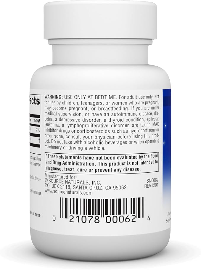 Source Naturals Melatonin, Helps Promote Sleep*, 2 mg 60 Tablets