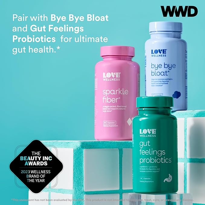 Love Wellness Sparkle Fiber Supplement 90 Capsules