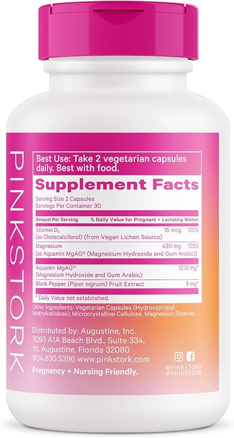 Pink Stork Magnesium Supplement for Women 60 capsules