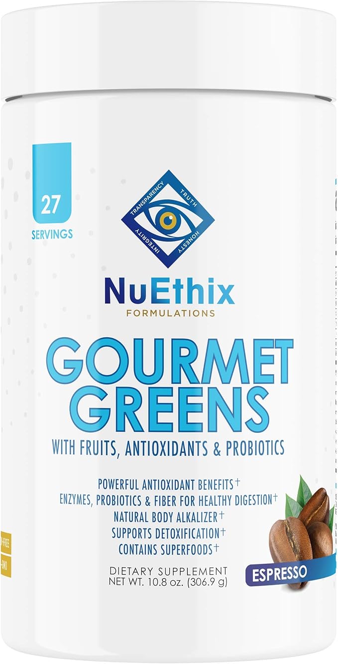NuEthix Formulations Gourmet Greens Drink Powder 27 Servings