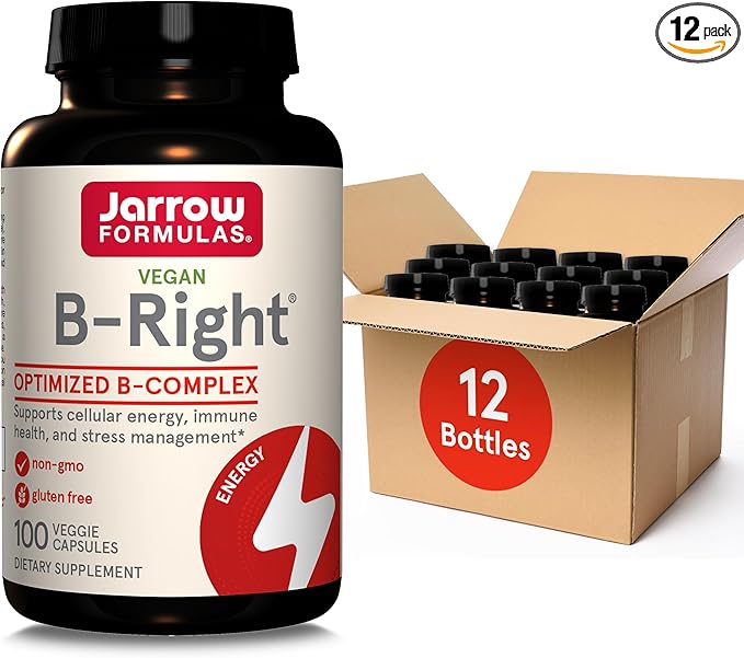 Jarrow Formulas B-Right Optimized B-Complex, Dietary 100 Veggie 100 Day 12