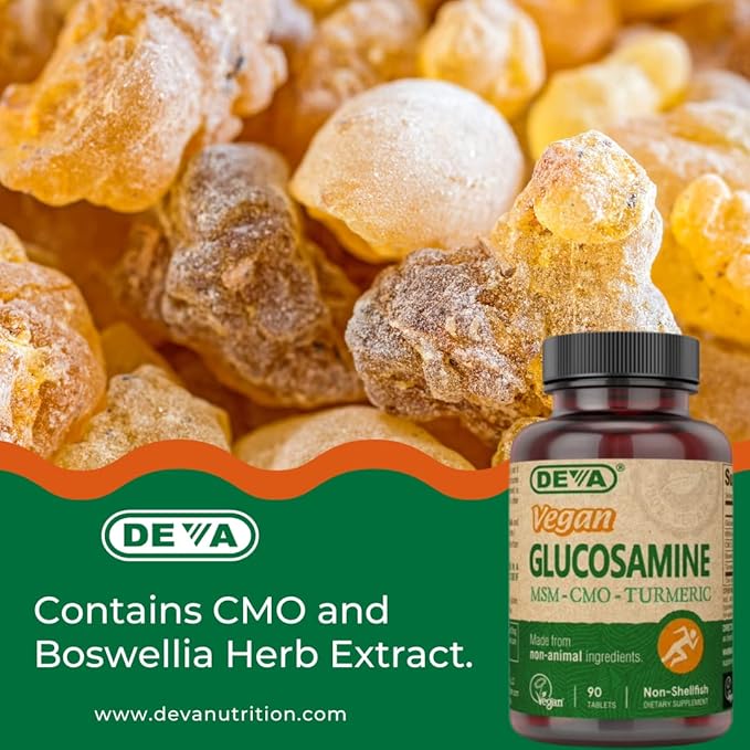 DEVA Vegan Glucosamine-MSM-CMO & Turmeric Supplement 90 Tablets 2)