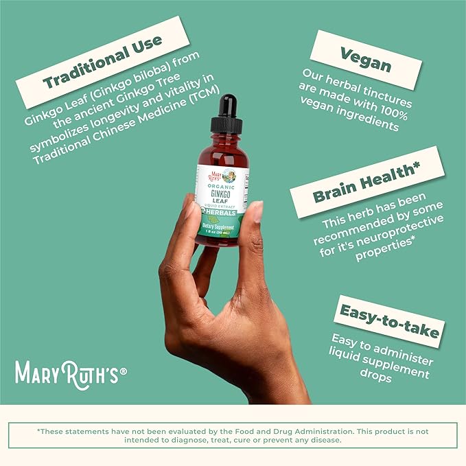 MaryRuth Organics Ginkgo Leaf Liquid Drops 60 Servings