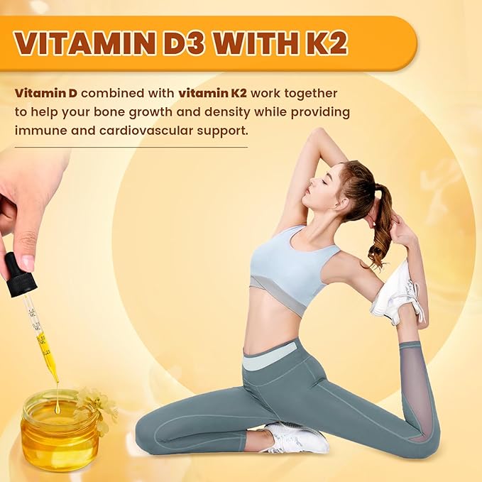 Vitamin B Complex Liquid Drops B B1, B2, B2, B3, B3, B6, B6, B7, B7, B12 B12 Biotin D3+K2 Supports 2 fl.