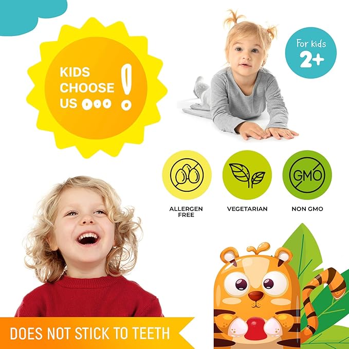 DR. MORITZ Kids Vitamin D Gummies - Vegetarian Vitamin D Kid Gummies - Vitamin D3 Gummies 2000 IU Per Serving - Gelatin-Free Chewable Vitamin D Gummie
