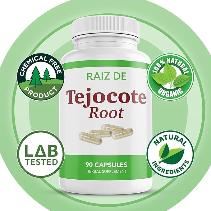 Tejocote Root Premium Herbal Supplement - Lab Tested for Purity - Natural and Healthy Detox and Weight Loss Support- 90 Tejocote Root en Forma de Capsulas