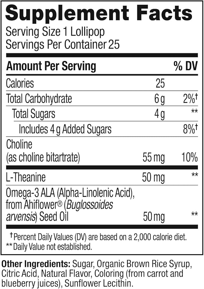 OLLY Mellow Buddies L’OLLY Pops, Omega-3 25 Count