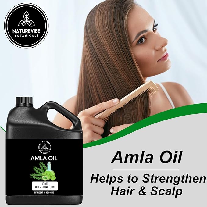 Naturevibe Botanicals Amla Oil 32 Ounces 100% Pure