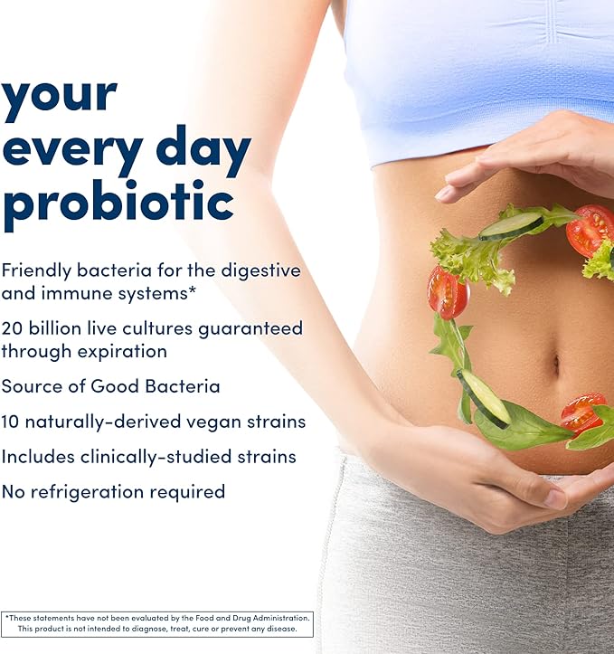 AMERICAN HEALTH Daily Care Probiotic Complex, 20 Billion 30 Capsules, 30 Total