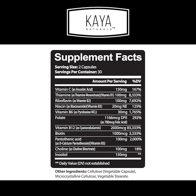 Kaya Naturals B-12 Complex 60 Count