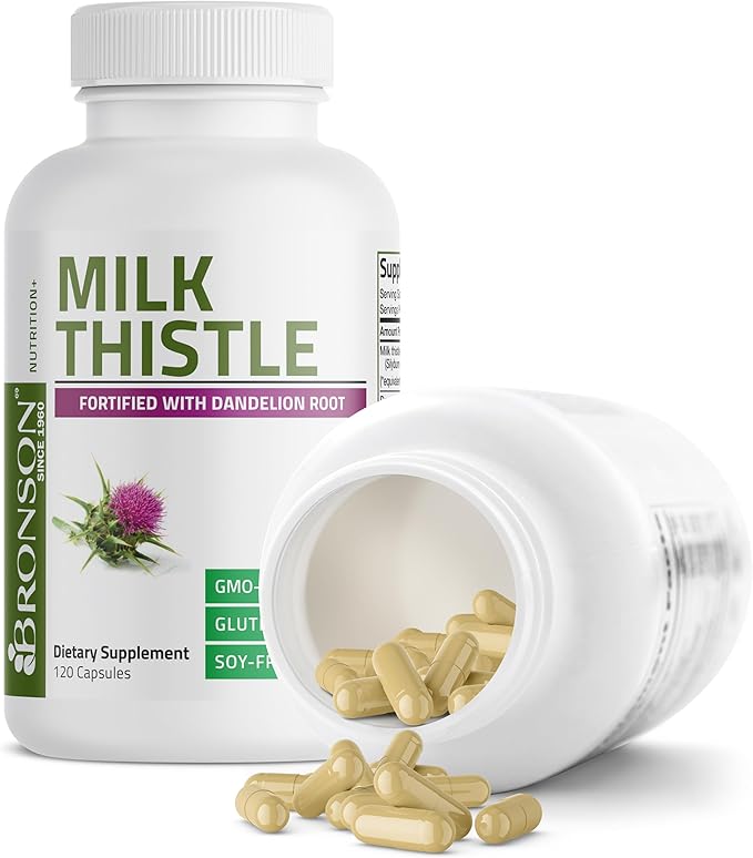 Bronson Milk Thistle Silymarin Marianum & 120 Capsules
