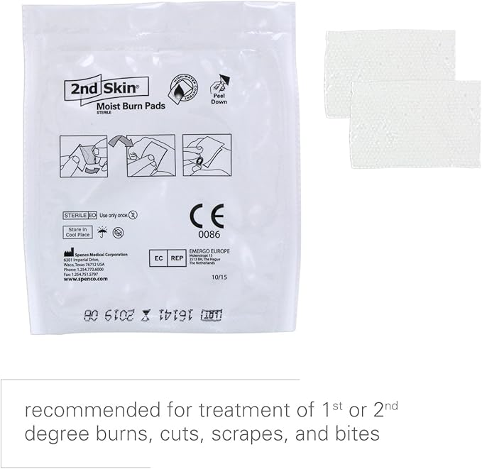 Spenco 2nd Skin Moist Burn Pads, (1.5 x 2 Inches), 6-Count