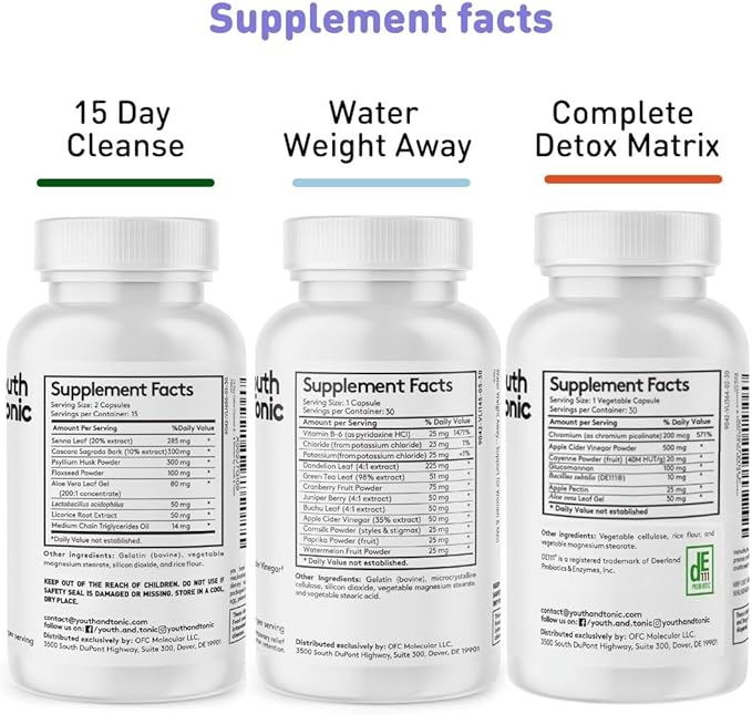 Youth & Tonic CortiThermo Shape Detox Cleanse Kick Off Weight Management - 120 Pills