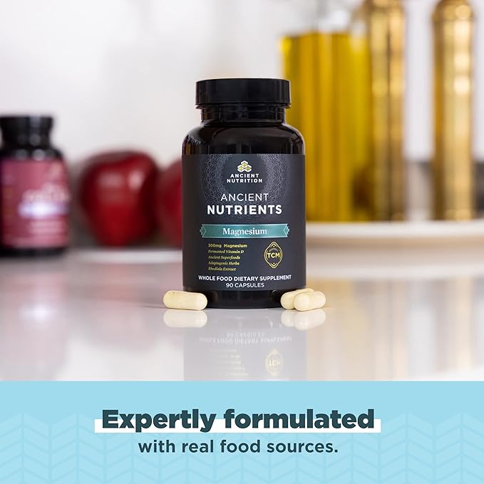 Magnesium Supplement by Ancient Nutrition, Magnesium 300mg with 90 Capsules